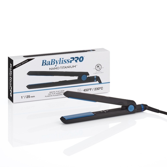 Babyliss Other - NEW BaBylissPRO Nano Titanium™ Limited Edition Black & Blue 1" Digital Flat Iron